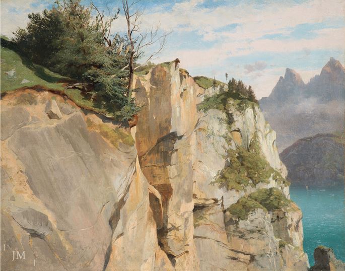 Alexandre Calame - Cliffs near Seelisberg | MasterArt